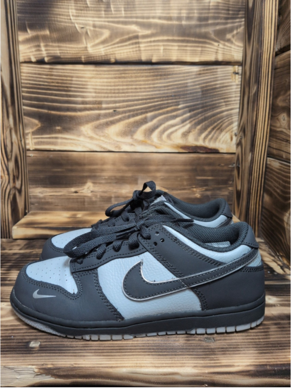 Nike Dunk Low Casual Shoes Kids Size 2.5Y Anthracite/Light Smoke Grey IO2082 060